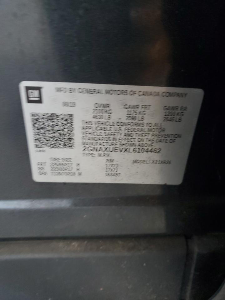 Lot #3303639938 2020 CHEVROLET EQUINOX LT