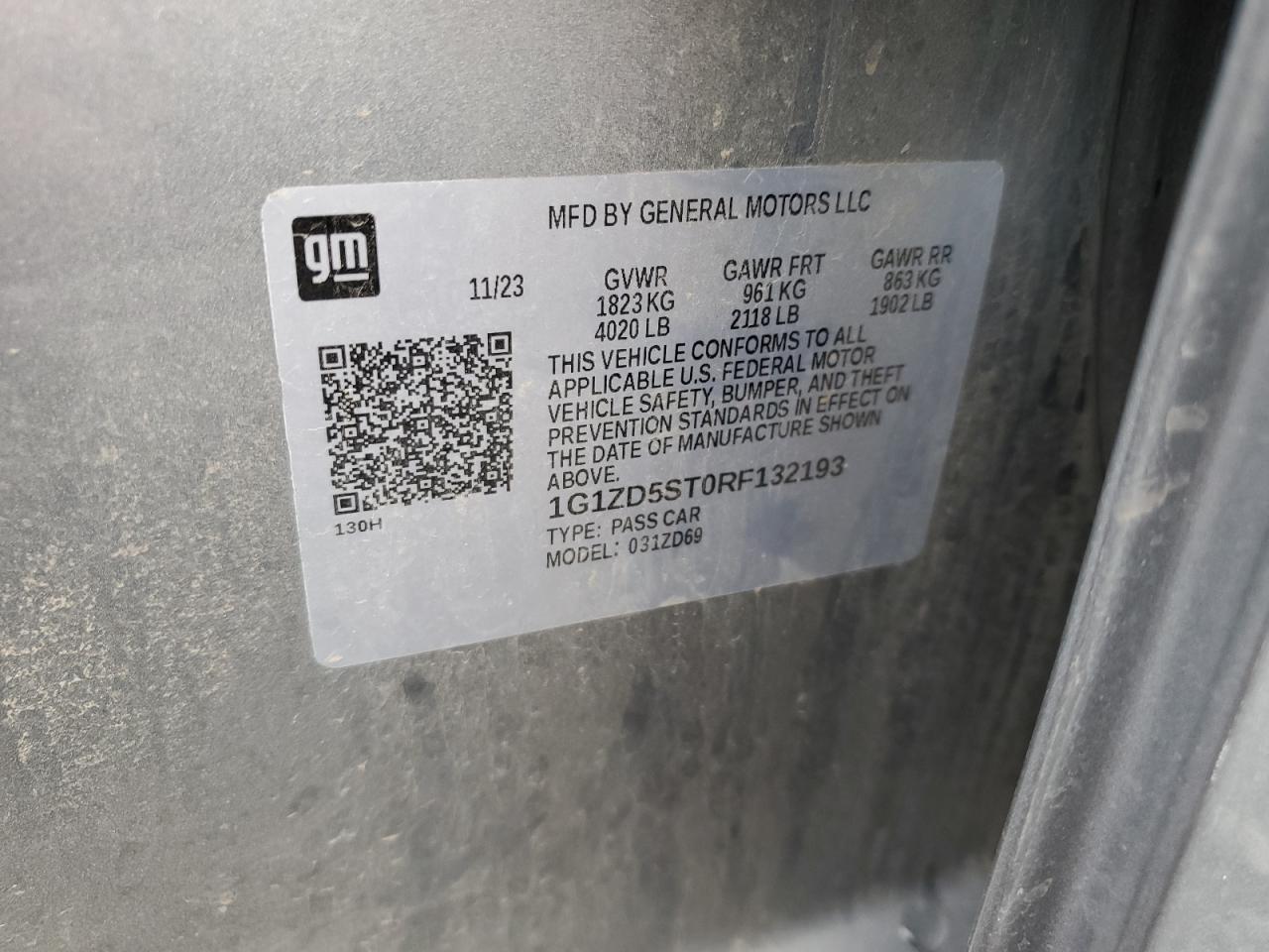 Lot #3302859956 2024 CHEVROLET MALIBU LT