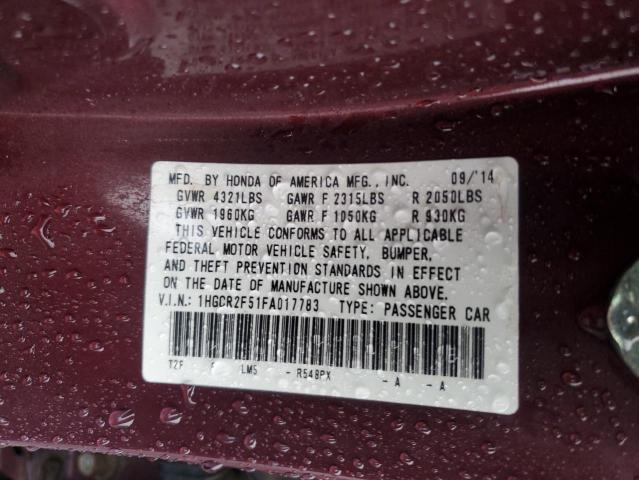 2015 HONDA ACCORD SPO - 1HGCR2F51FA017783