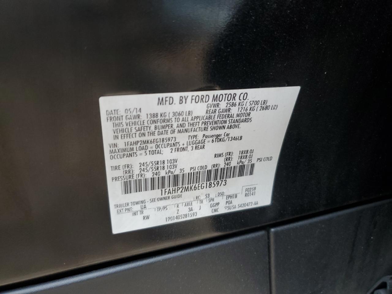 FORD TAURUS POLICE INTERCEPTOR