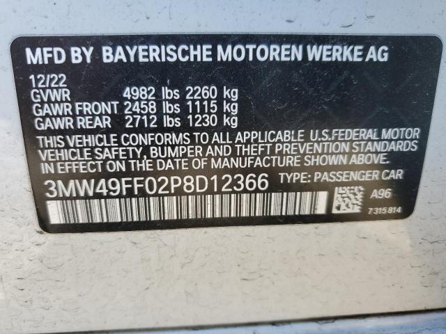 2023 BMW M340XI 3MW49FF02P8D12366
