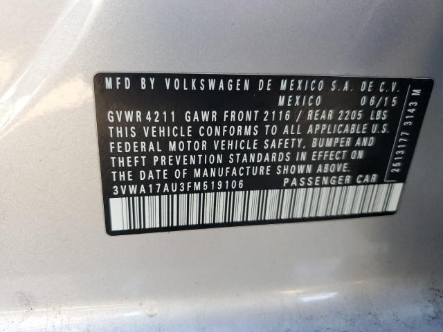 2015 VOLKSWAGEN GOLF SPORT #3296409638