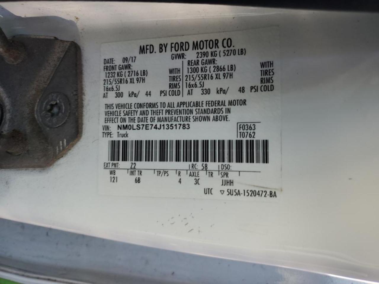 FORD TRANSIT CONNECT XL