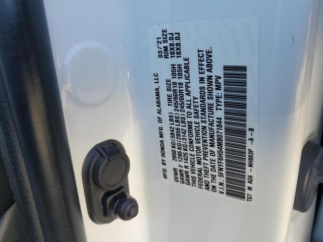 2021 HONDA PILOT EXL - 5FNYF6H54MB071844