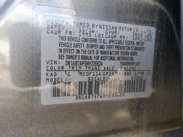 2017 NISSAN SENTRA S - 3N1AB7AP6HY235624