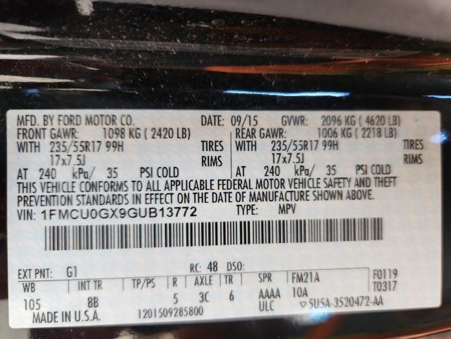 2016 FORD ESCAPE SE - 1FMCU0GX9GUB13772