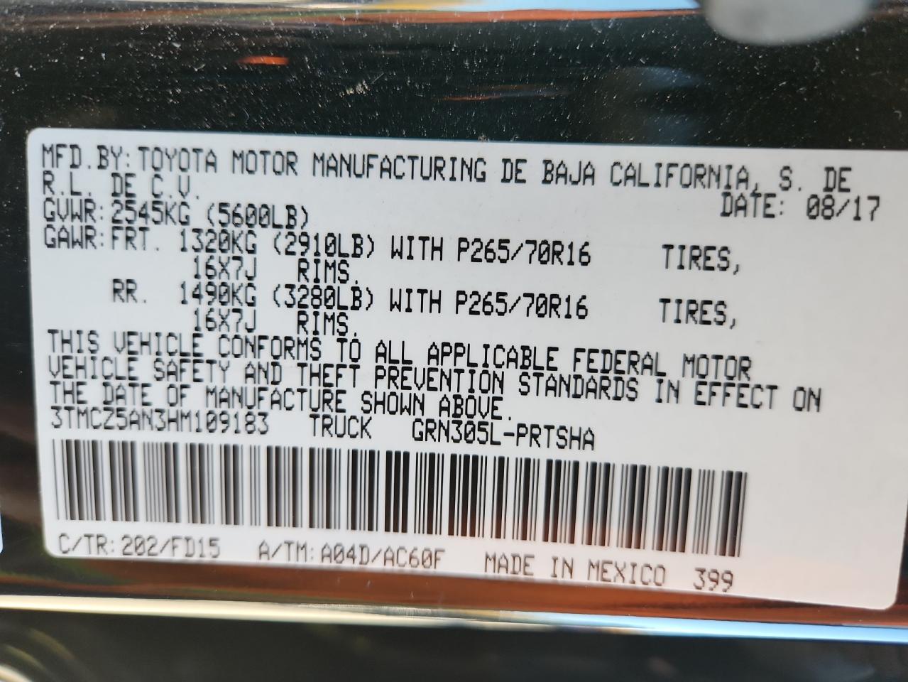 TOYOTA TACOMA DOUBLE CAB