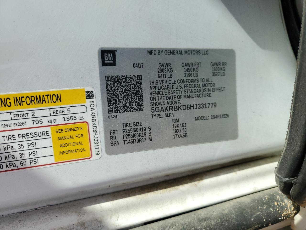 Lot #3280308009 2017 BUICK ENCLAVE