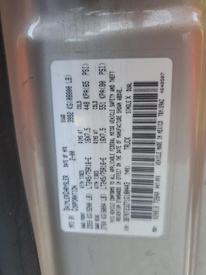 Lot #3271045115 2001 DODGE RAM 2500