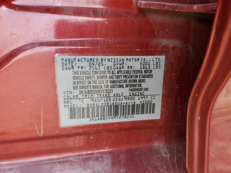 2021 NISSAN SENTRA SV #3304003678