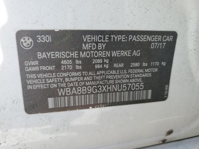 2017 BMW 330 I WBA8B9G3XHNU57055