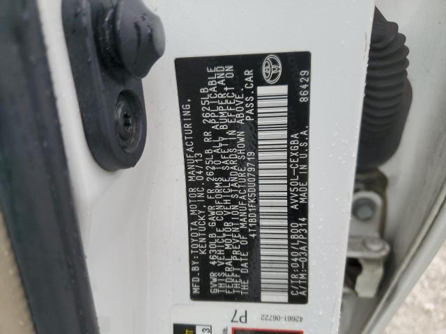 2013 TOYOTA CAMRY HYBR - 4T1BD1FK5DU079719