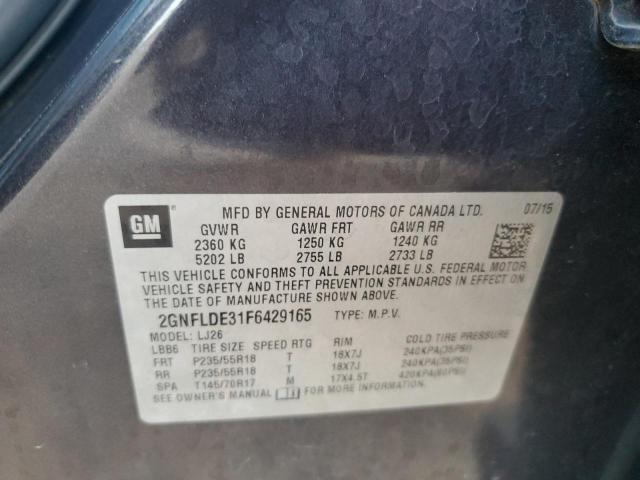 2015 CHEVROLET EQUINOX LT - 2GNFLDE31F6429165