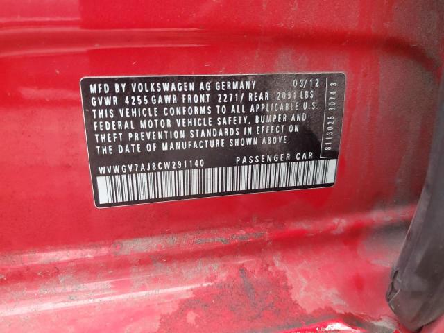 2012 VOLKSWAGEN GTI #3304669940