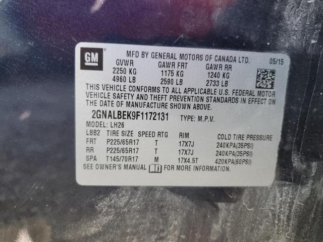 2015 CHEVROLET EQUINOX LT - 2GNALBEK9F1172131