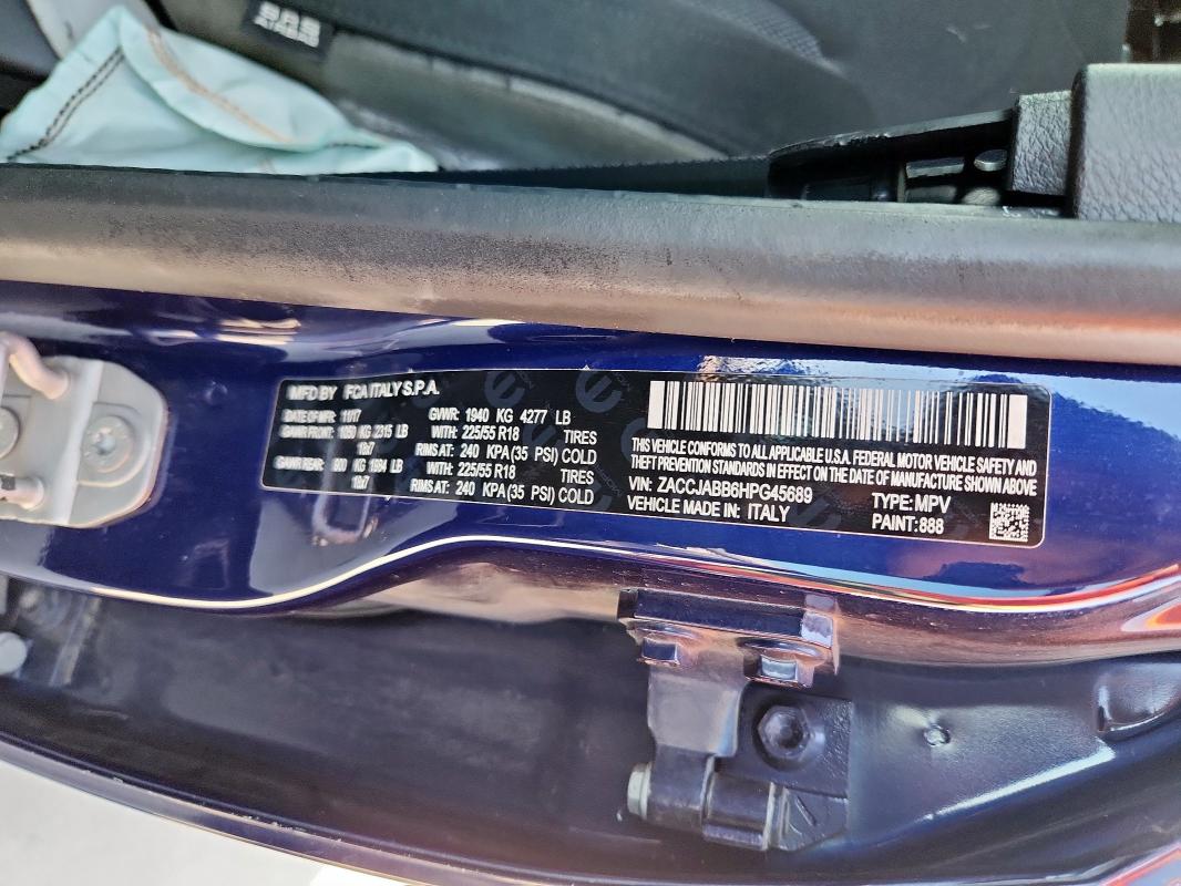 2017 JEEP RENEGADE L - ZACCJABB6HPG45689