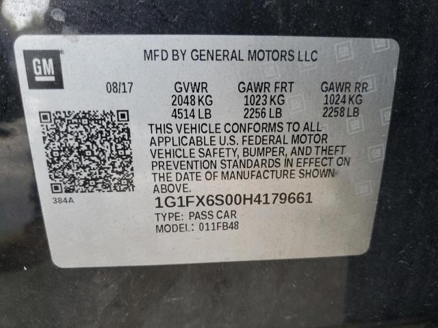 2017 CHEVROLET BOLT EV PREMIER 1G1FX6S00H4179661