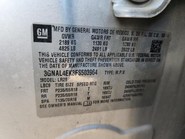 2015 CHEVROLET CAPTIVA LT 3GNAL4EK3FS503964