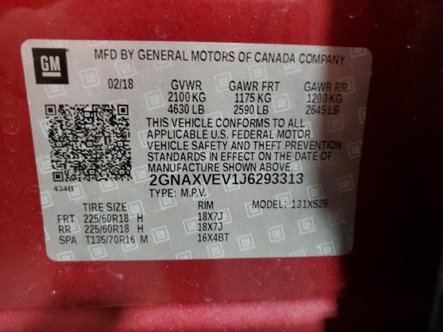 2018 CHEVROLET EQUINOX PR #3278755711