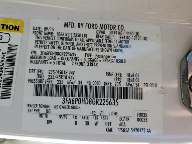 2016 FORD FUSION SE #3285091391