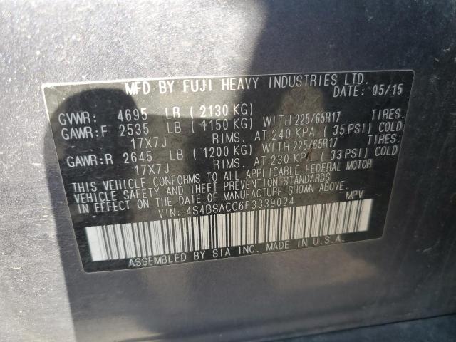 2015 SUBARU OUTBACK 2. 4S4BSACC6F3339024