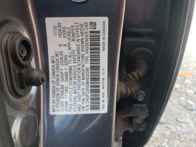 2021 HONDA CIVIC SPOR 2HGFC2F80MH520096