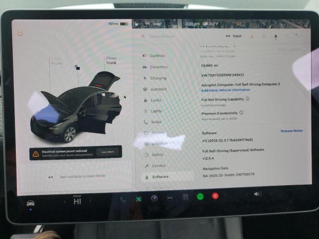 2022 TESLA MODEL Y - 7SAYGDEE8NF349431