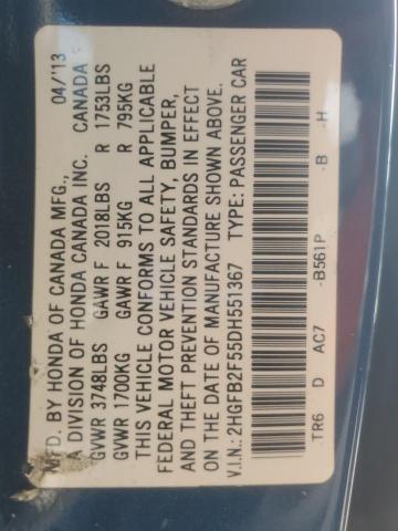 2013 HONDA CIVIC LX #3277023164