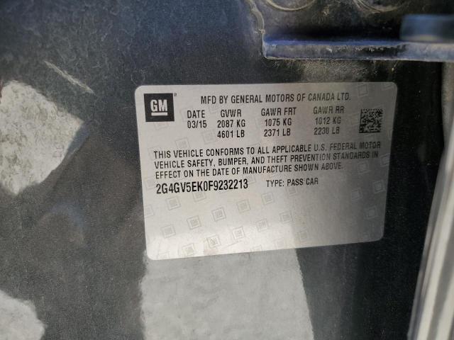 2015 BUICK REGAL - 2G4GV5EK0F9232213