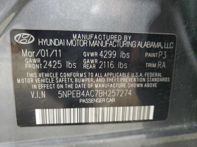 2011 HYUNDAI SONATA GLS - 5NPEB4AC7BH257274