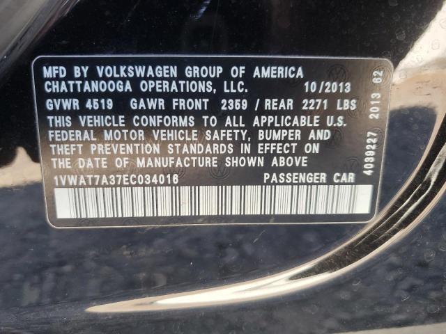 2014 VOLKSWAGEN PASSAT S - 1VWAT7A37EC034016