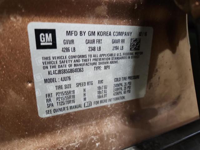 2016 BUICK ENCORE CON - KL4CJBSB5GB640363