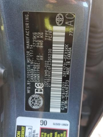 2015 TOYOTA COROLLA L - 2T1BURHE6FC305230