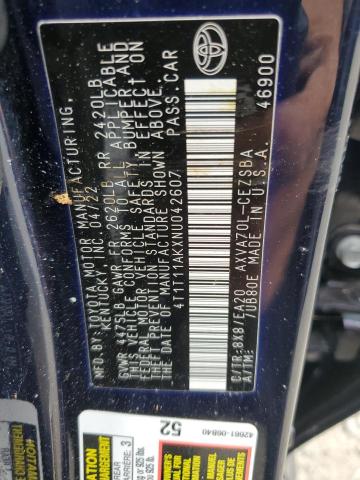 2022 TOYOTA CAMRY SE - 4T1T11AKXNU042607