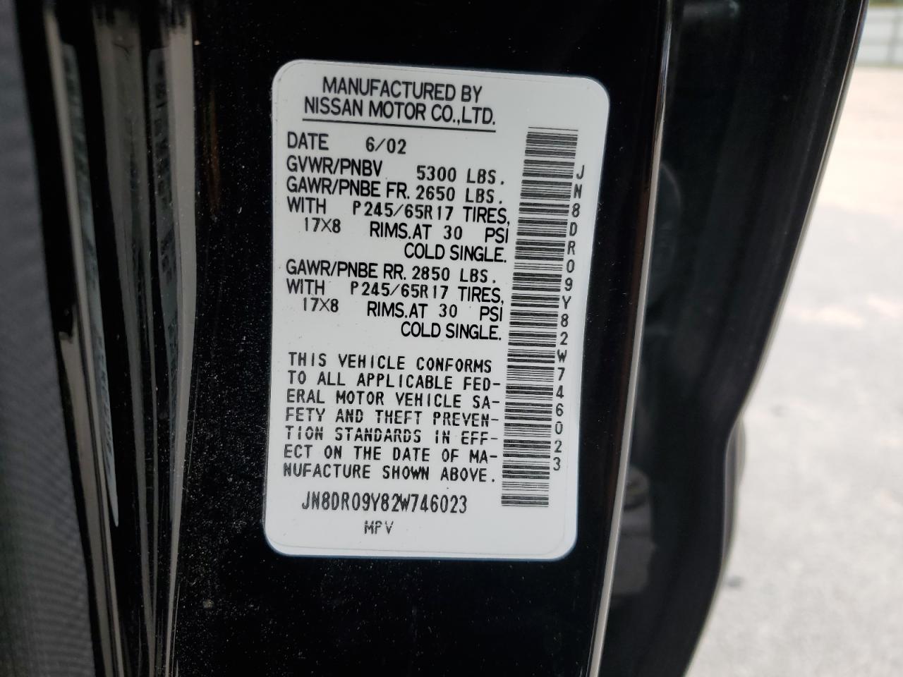 Lot #3269869712 2002 NISSAN PATHFINDER LE