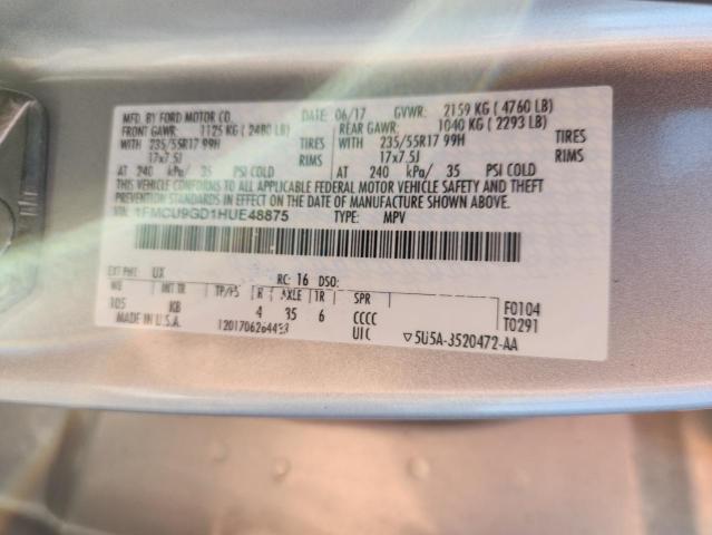 2017 FORD ESCAPE SE - 1FMCU9GD1HUE48875