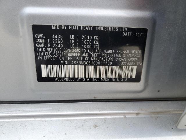 2012 SUBARU LEGACY 2.5I PREMIUM - 4S3BMBG61C3011739