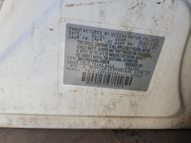 2021 NISSAN KICKS SV 3N1CP5CVXML470576