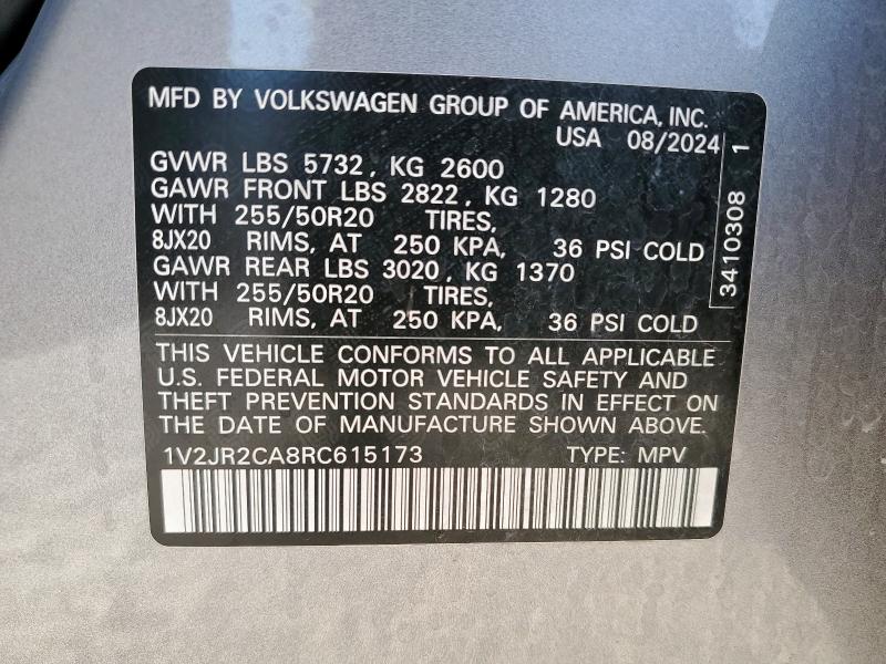 2024 VOLKSWAGEN ATLAS SE #3302933615