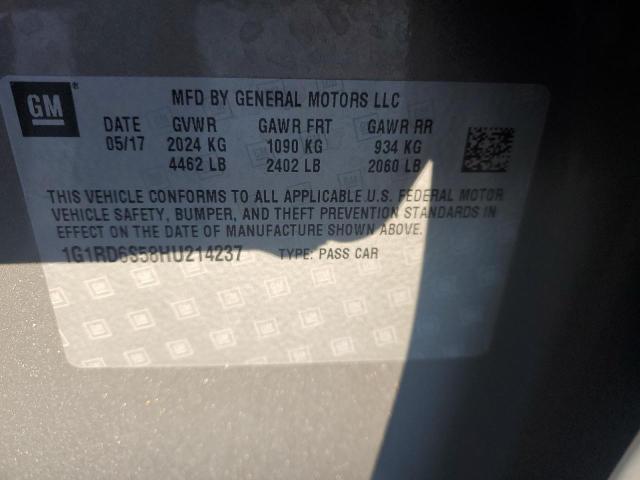 2017 CHEVROLET VOLT PREMI - 1G1RD6S58HU214237