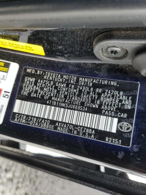 2018 TOYOTA CAMRY L - 4T1B11HK5JU669534