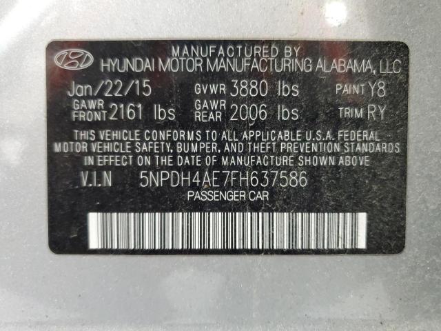 2015 HYUNDAI ELANTRA SE 5NPDH4AE7FH637586