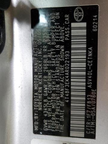 2010 TOYOTA CAMRY BASE #3265253980