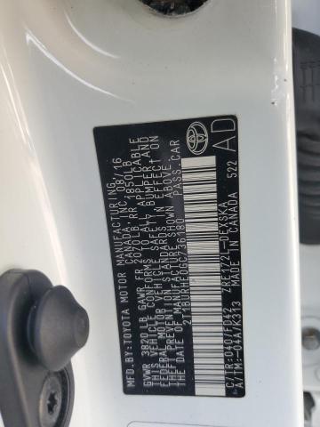 2016 TOYOTA COROLLA L 2T1BURHE0GC736180