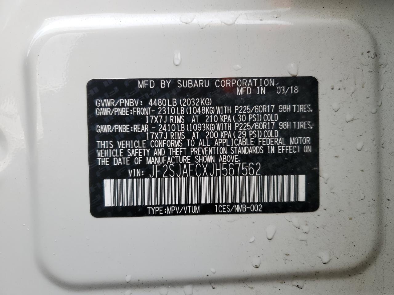 SUBARU FORESTER 2.5I PREMIUM