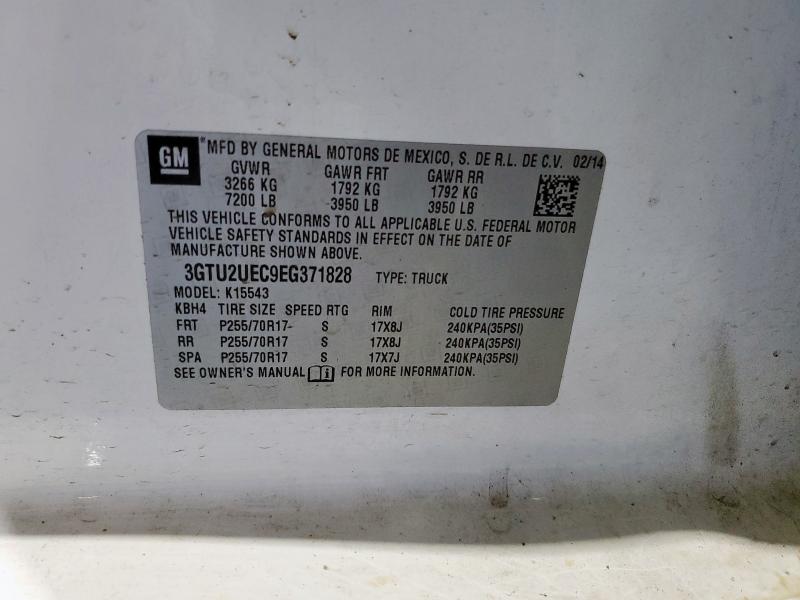 2014 GMC SIERRA K15 - 3GTU2UEC9EG371828