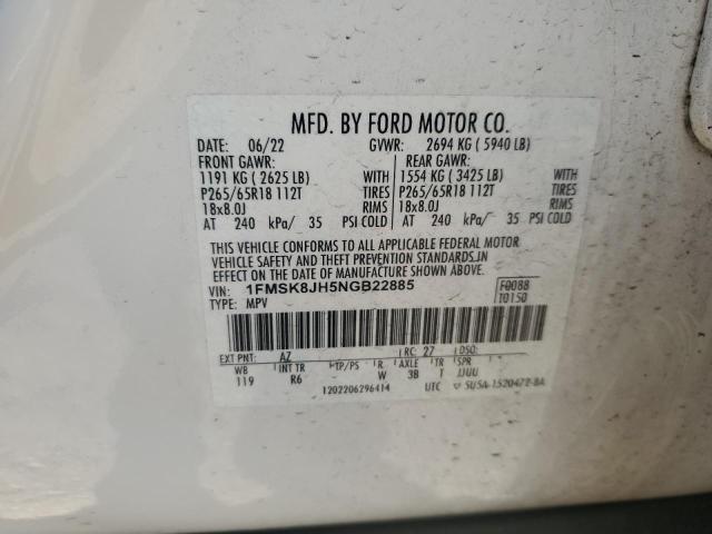 2022 FORD EXPLORER T #3297116486