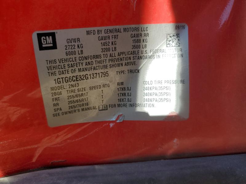 2016 GMC CANYON SLE #3303046676