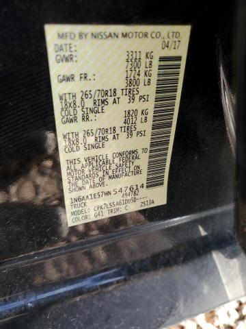 2017 NISSAN TITAN SV - 1N6AA1E57HN547614