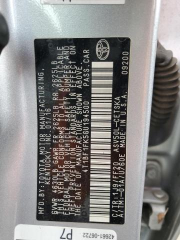 2016 TOYOTA CAMRY LE 4T1BF1FK5GU194500